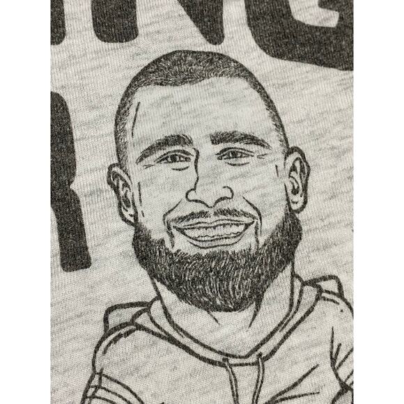 Homage New Heights Shirt Travis Jason Kelce Rooting For Offense Tee Gray Small - Picture 8 of 9